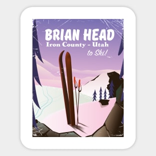 Brian Head Ski Utah Ski poster Sticker